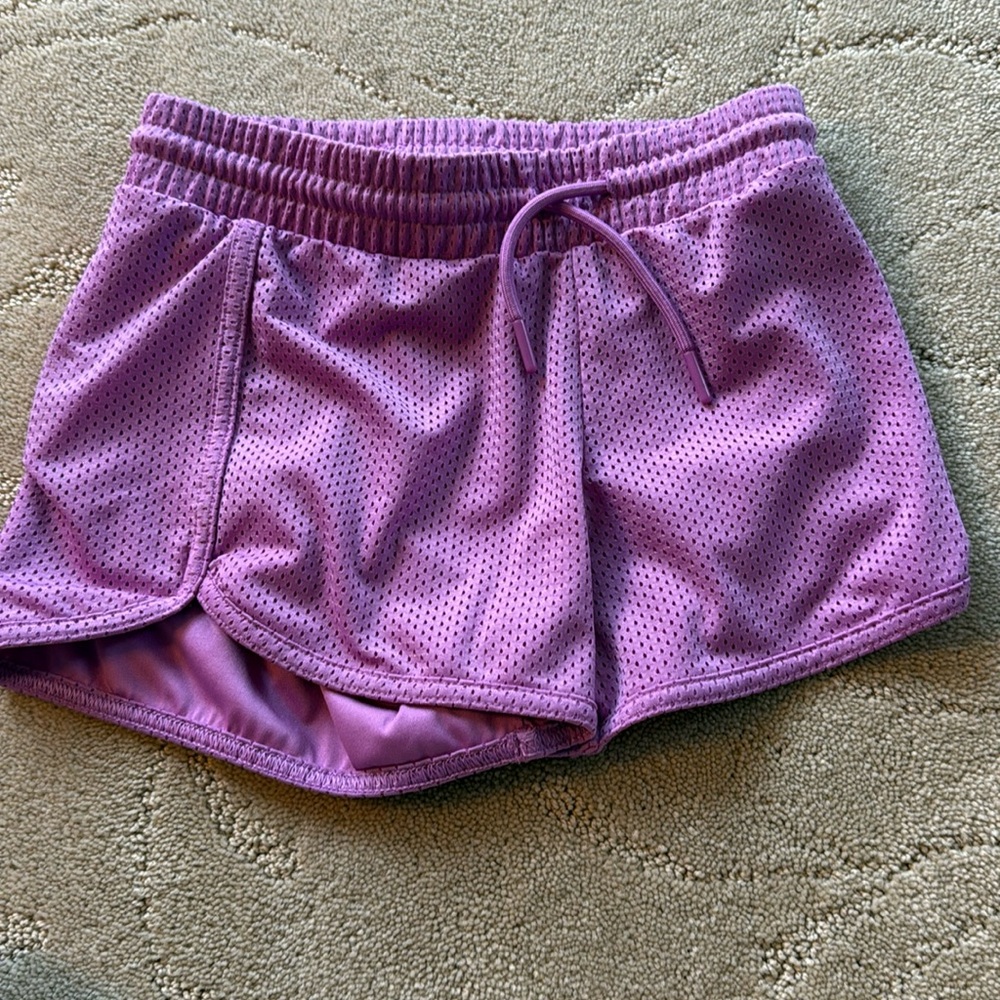 DSG Girls Purple Athletic Mesh Shorts, Size XS (6-7)
